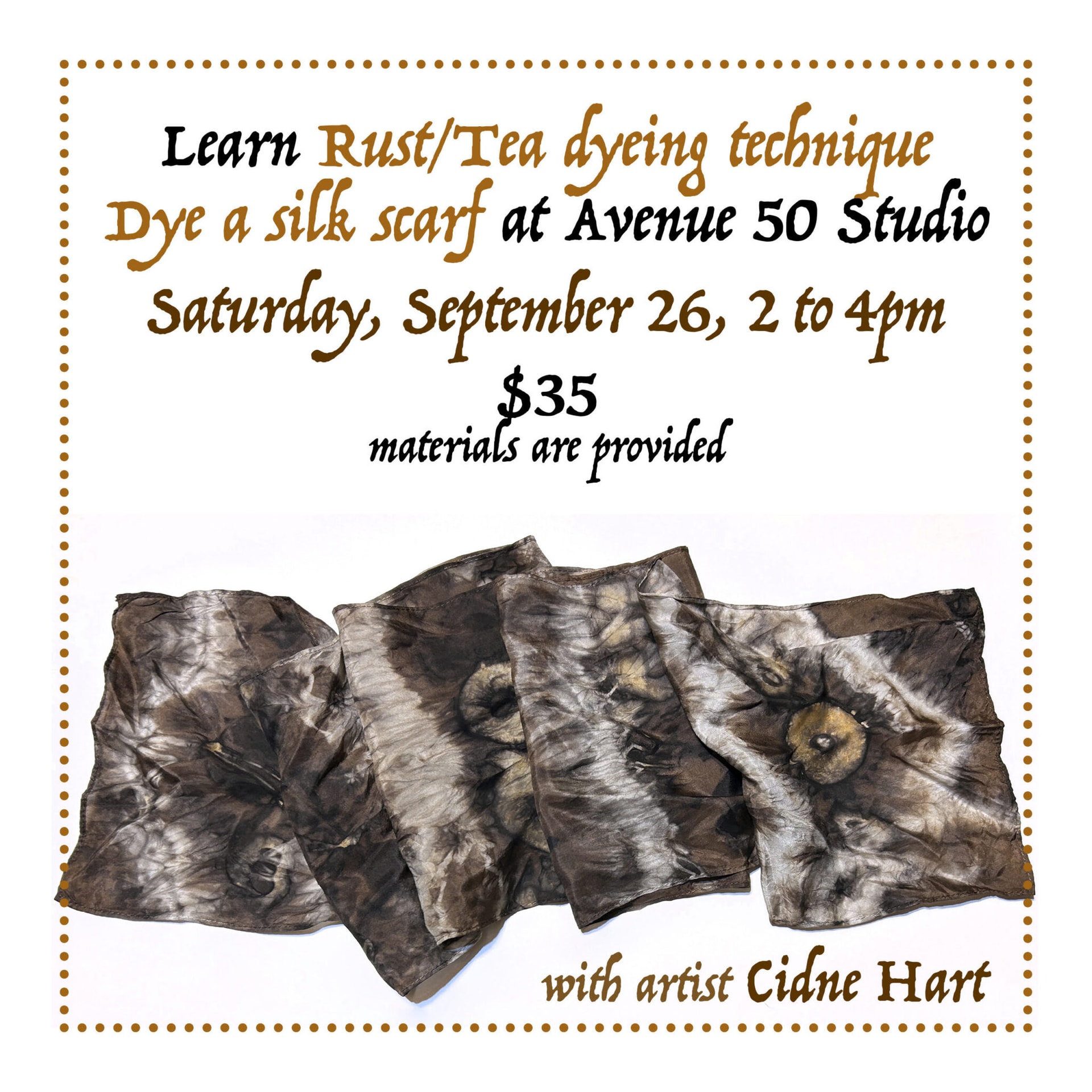 Rust/Tea Dye Workshop